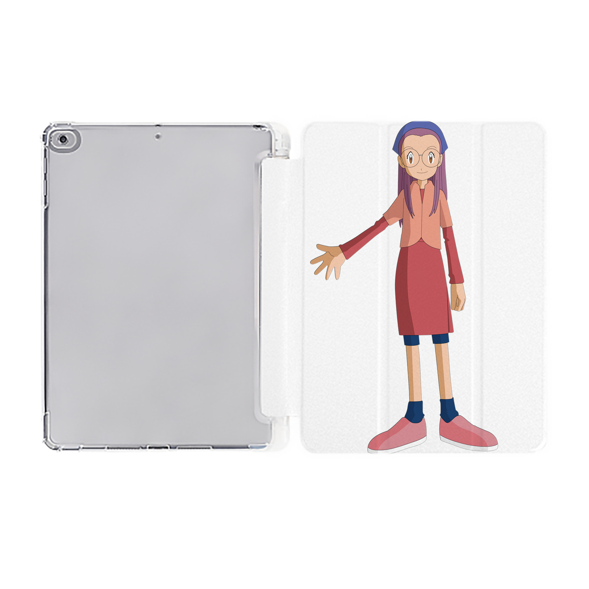 （画像用） Digimon デジタルモンスター/デジモン IPad ケース ペン収納付き 三つ折りスタンド PUレザー×シリコン 対応機種9.5/10.5/10.9インチ